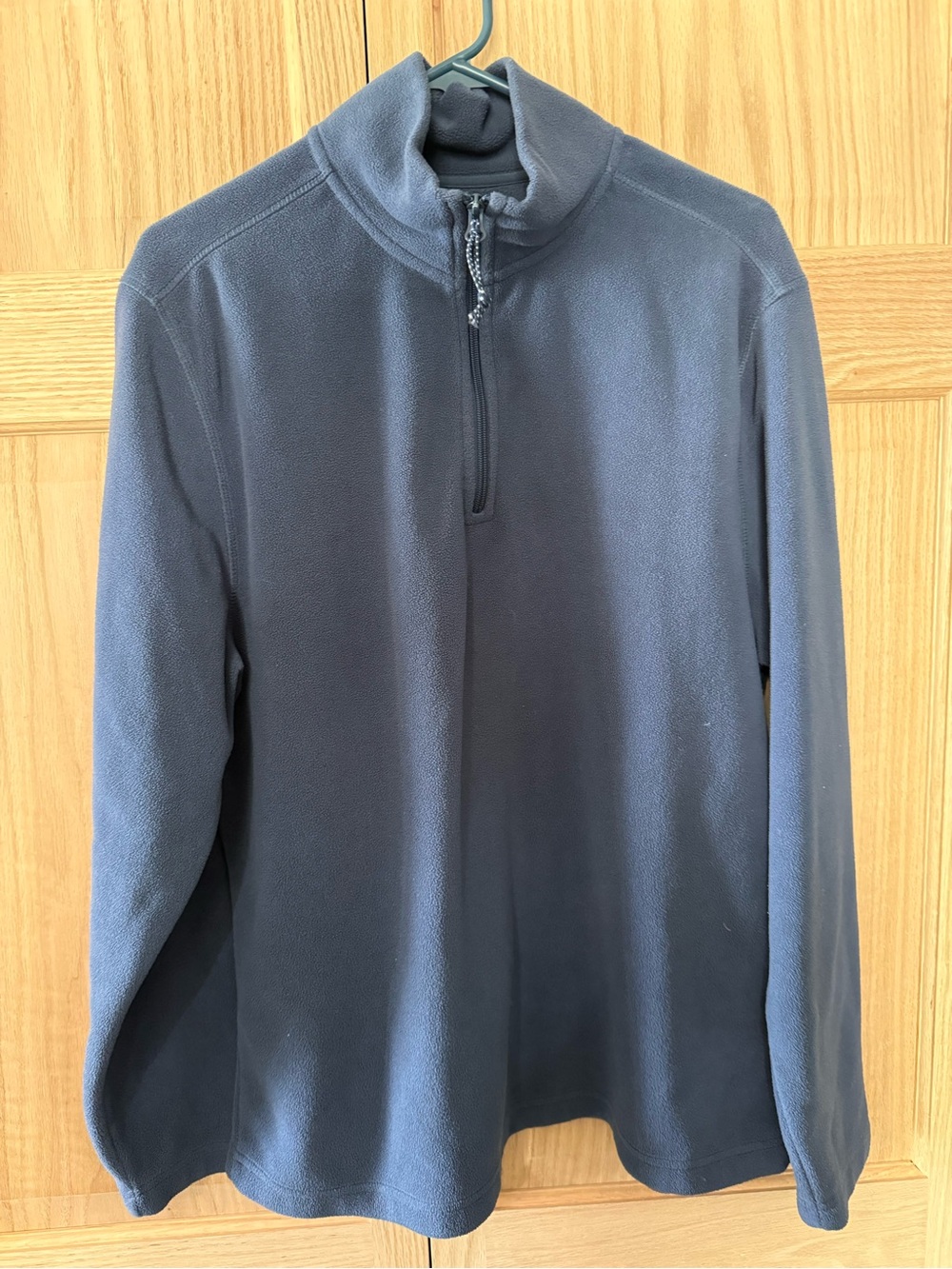 St. John's Bay Men's Quarter-Zip Fleece Pullover - Dusty Blue